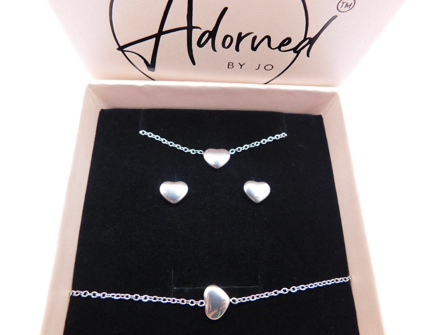 Matching necklace, bracelet and earring set