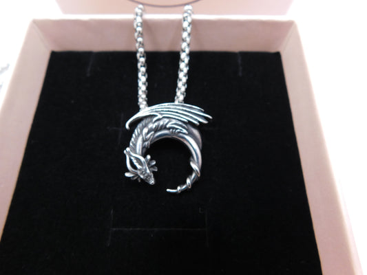 Sleeping Dragon pendant necklace