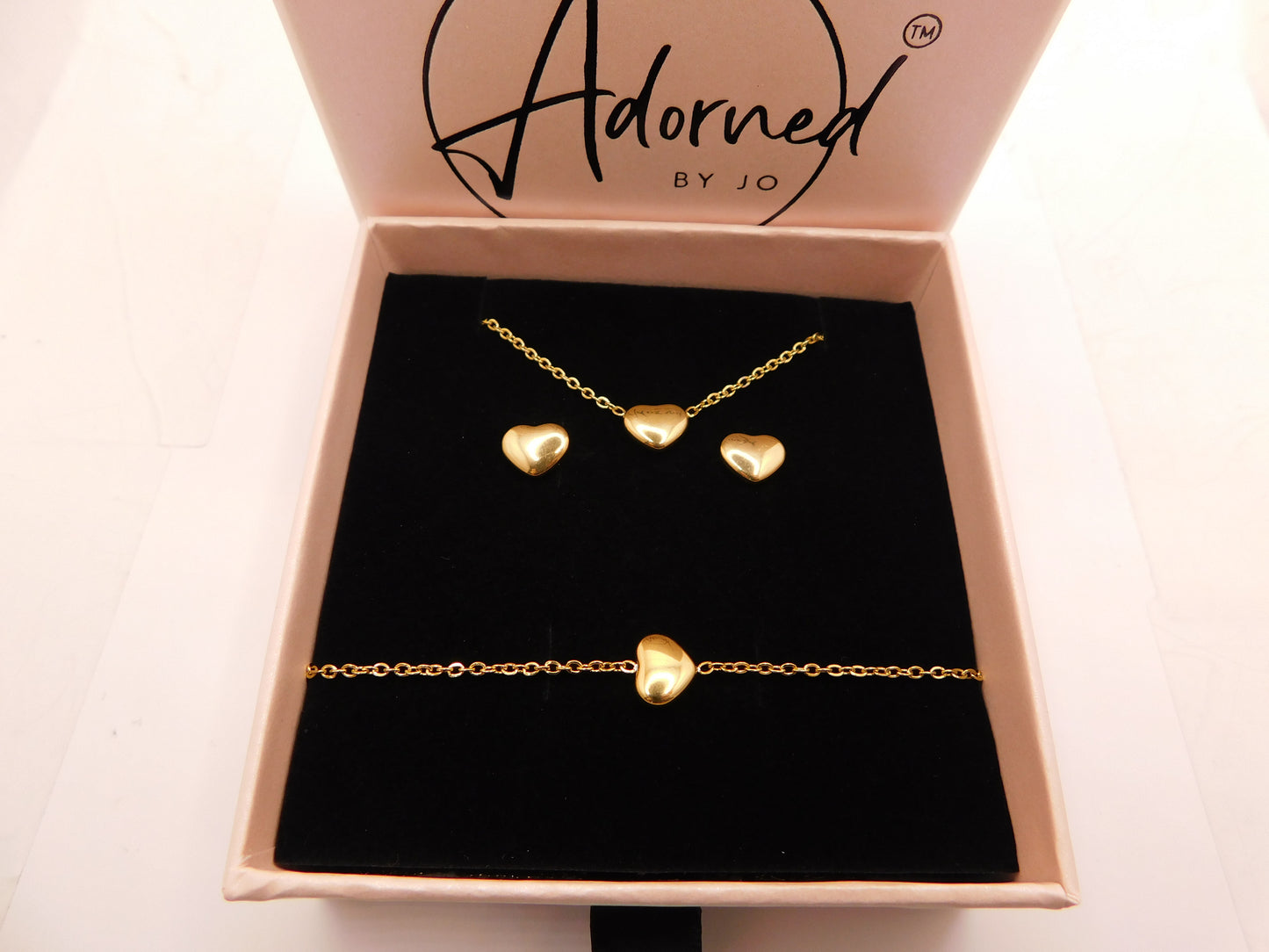 Matching necklace, bracelet and earring set