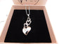 Tumbling hearts urn pendant