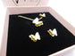 May butterfly necklace and earring set