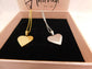 Plain heart matching necklace and earring set