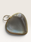Vintage cut glass heart pendant