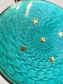 Antique Sterling Silver Guilloché Enamel Locket | Turquoise Blue Celestial Star Photo Pendant | Art Deco 1920s Jewellery