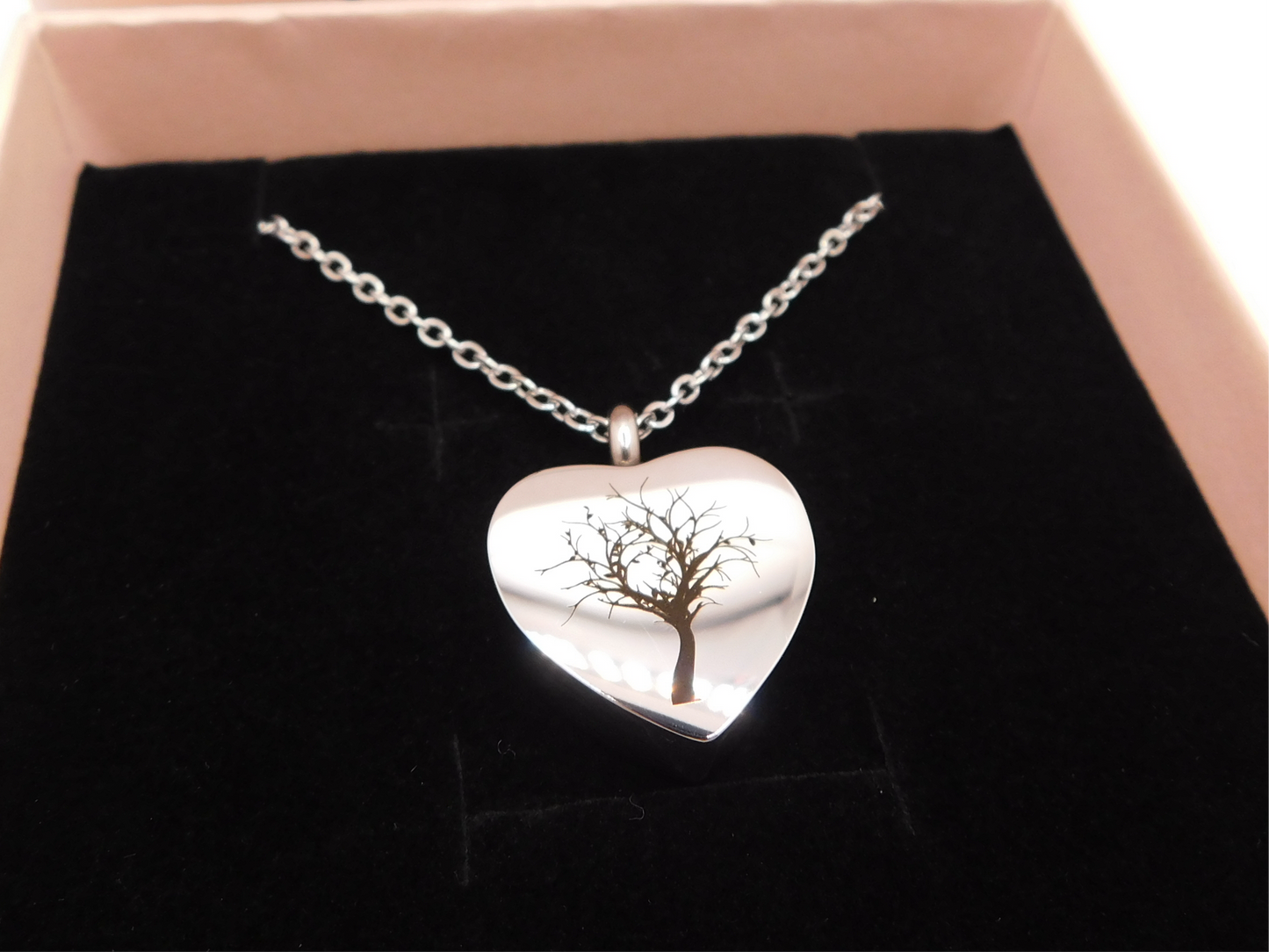 Winter tree urn pendant