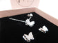 May butterfly necklace and earring set