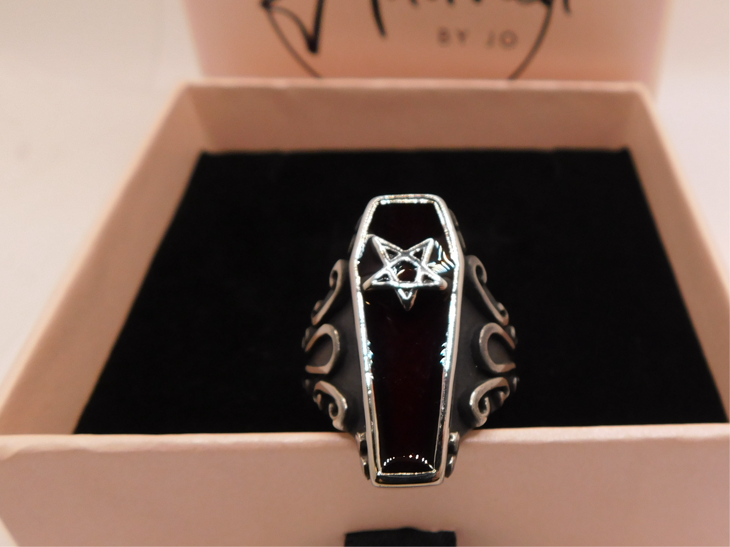 Five point star coffin ring