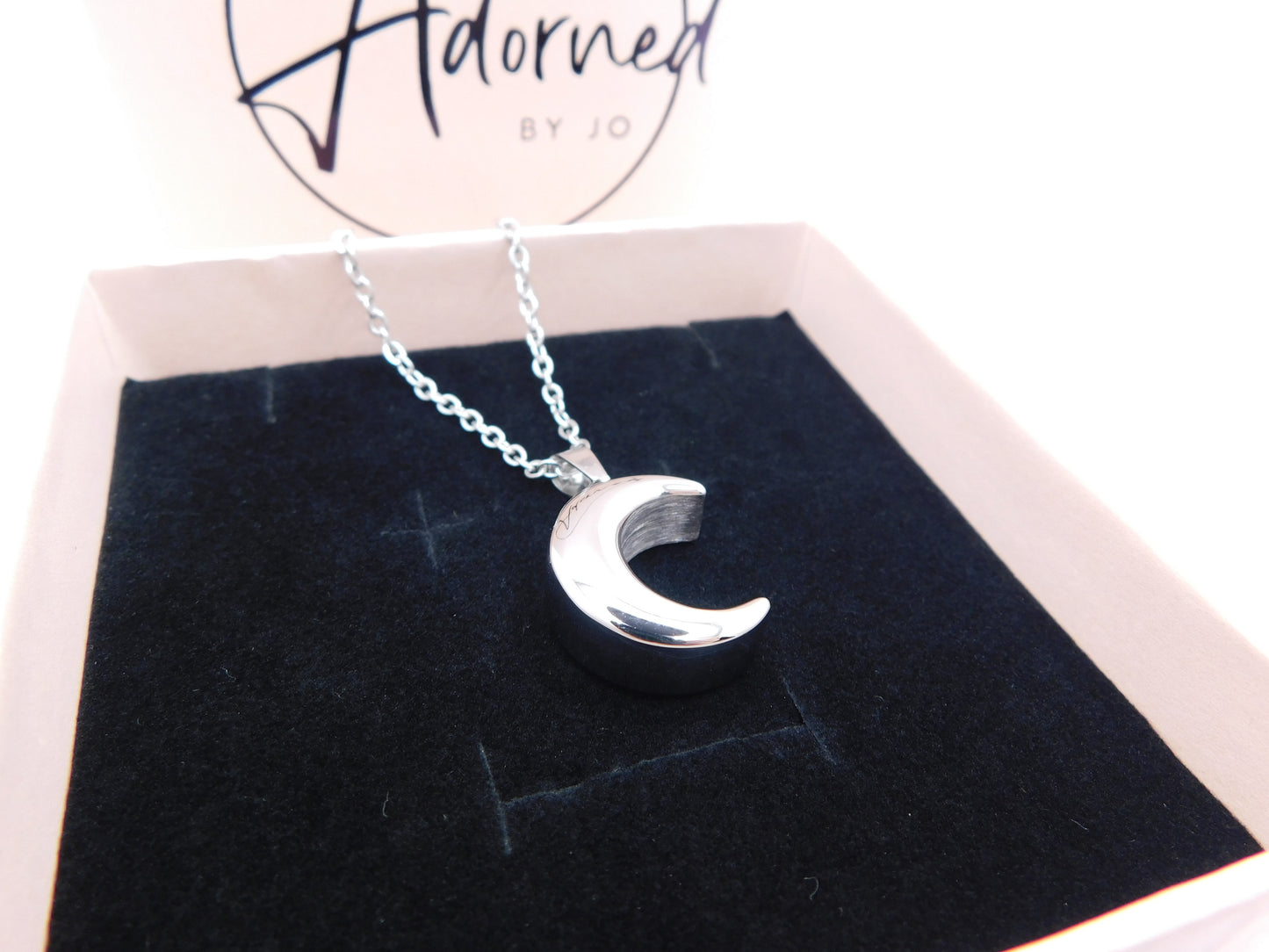 Crescent moon urn pendant