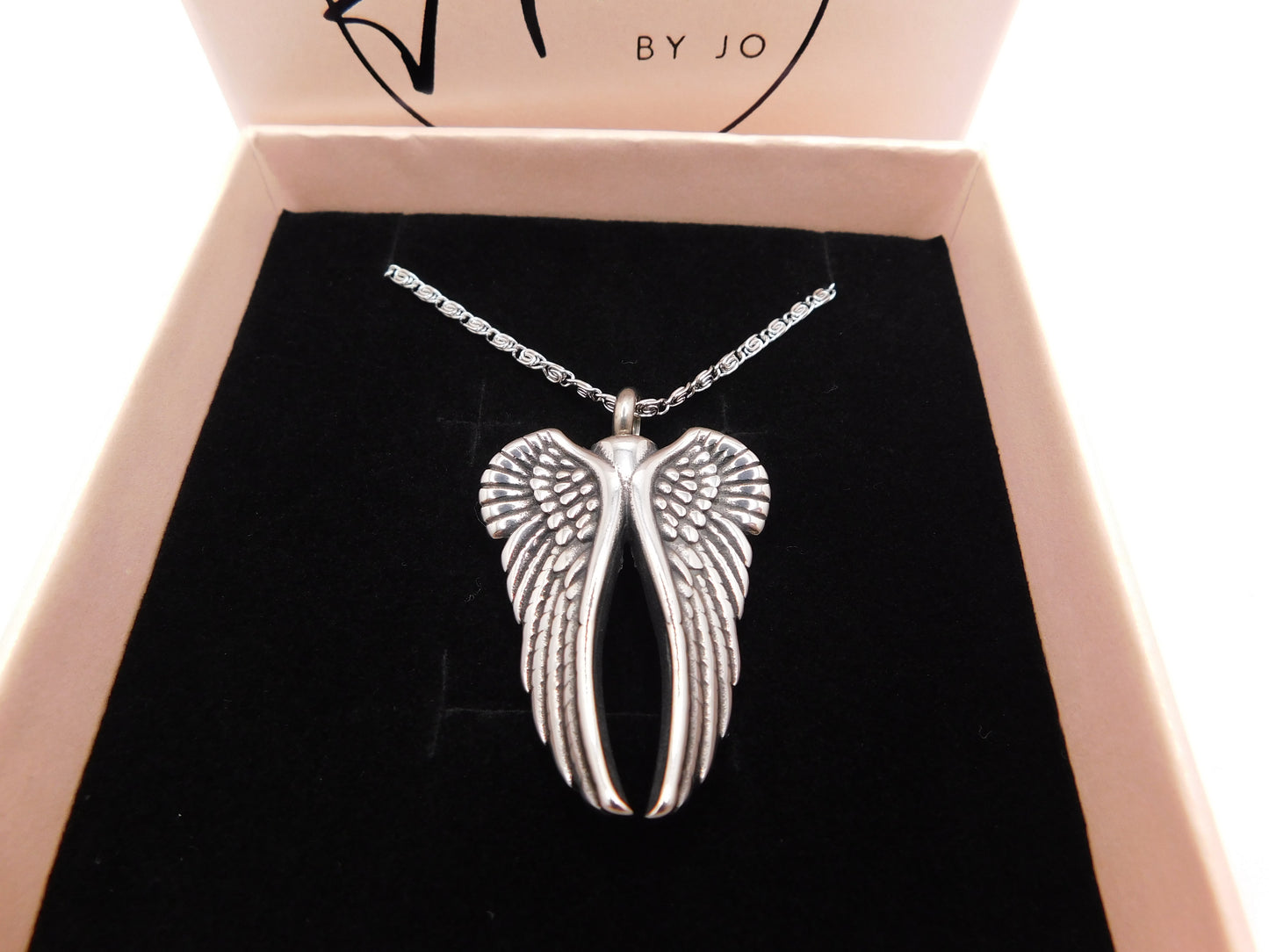 Angel wings urn pendant