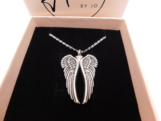 Angel wings urn pendant