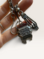 Victorian Sterling Silver Albertina Watch Chain | Antique Chatelaine Key Motif Tassel Fob | 19th Century Ladies Watch Chain