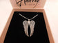 Angel wings urn pendant