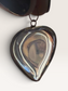 Vintage cut glass heart pendant