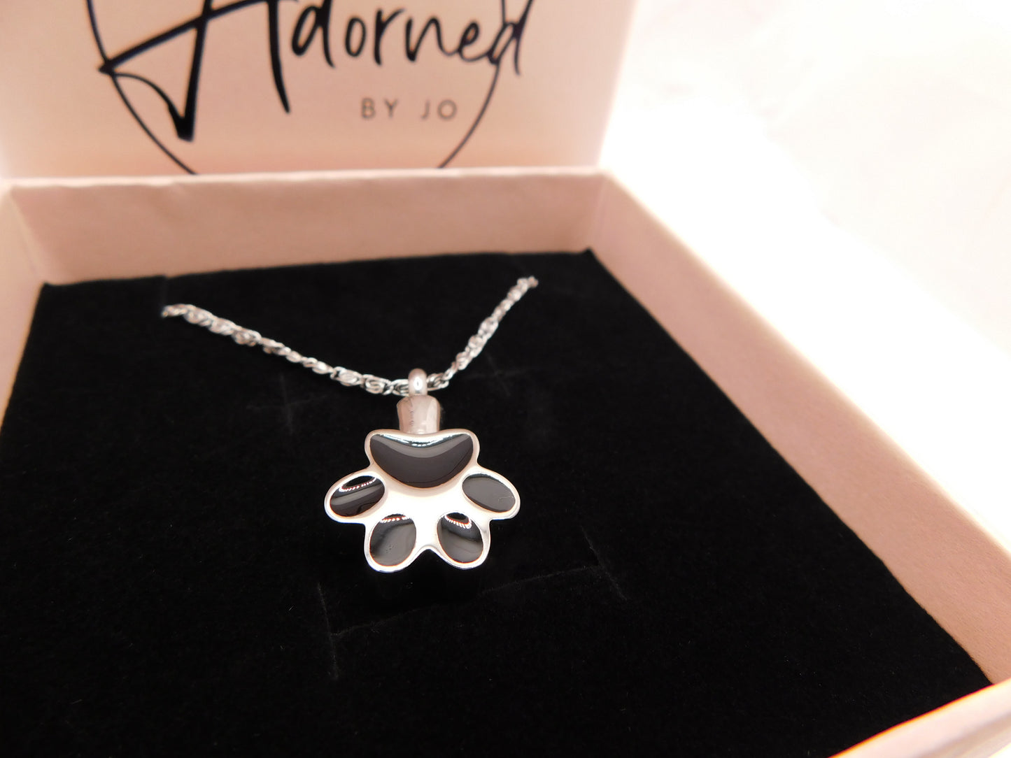 Pet paw urn pendant