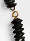 Antique Black Glass Collar Necklace – Victorian French Jet Style Graduated Faceted Beads – Gothic Mourning Jewellery