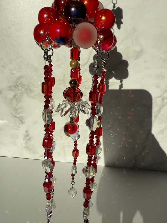 Red raindrops