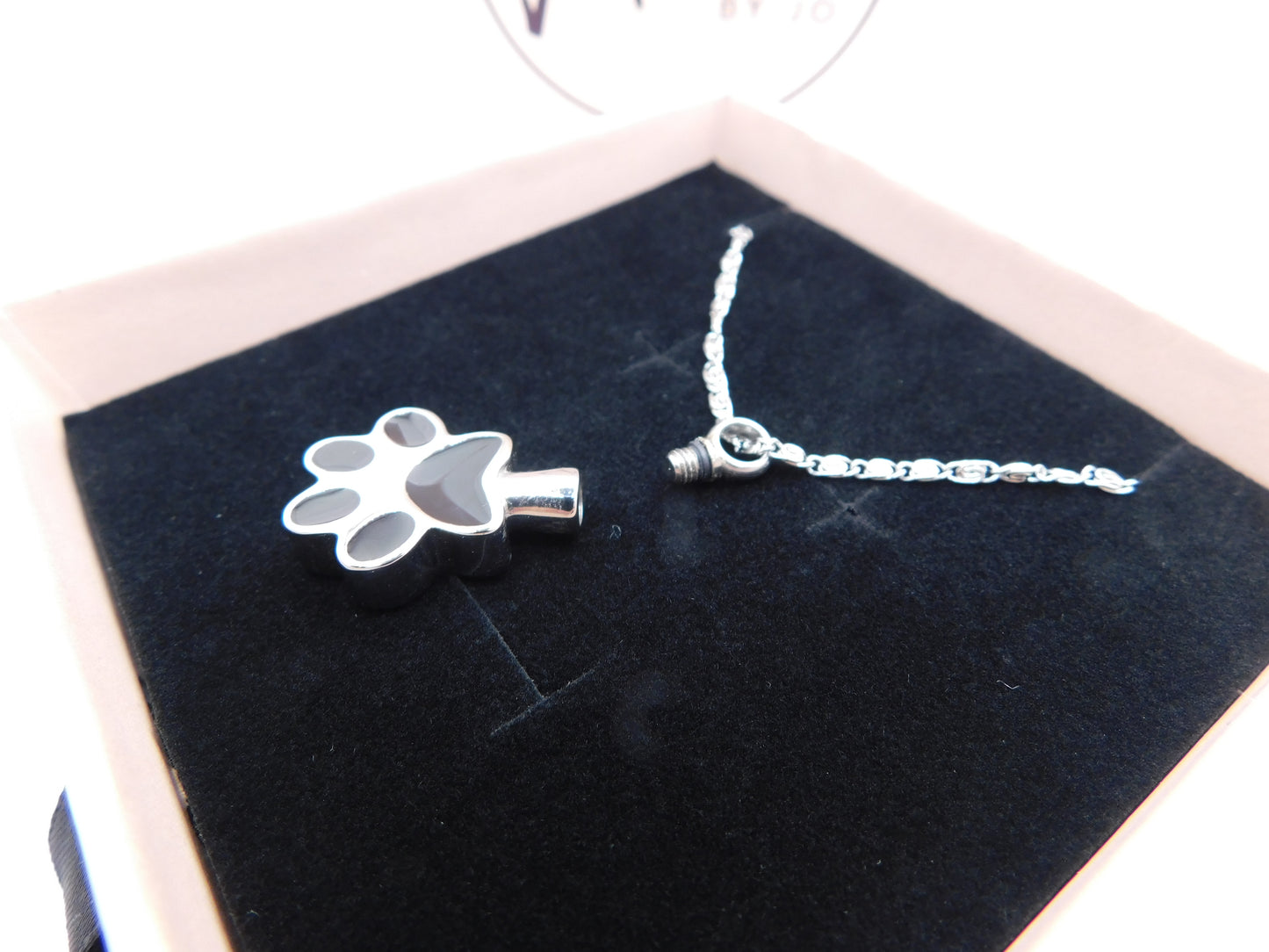 Pet paw urn pendant