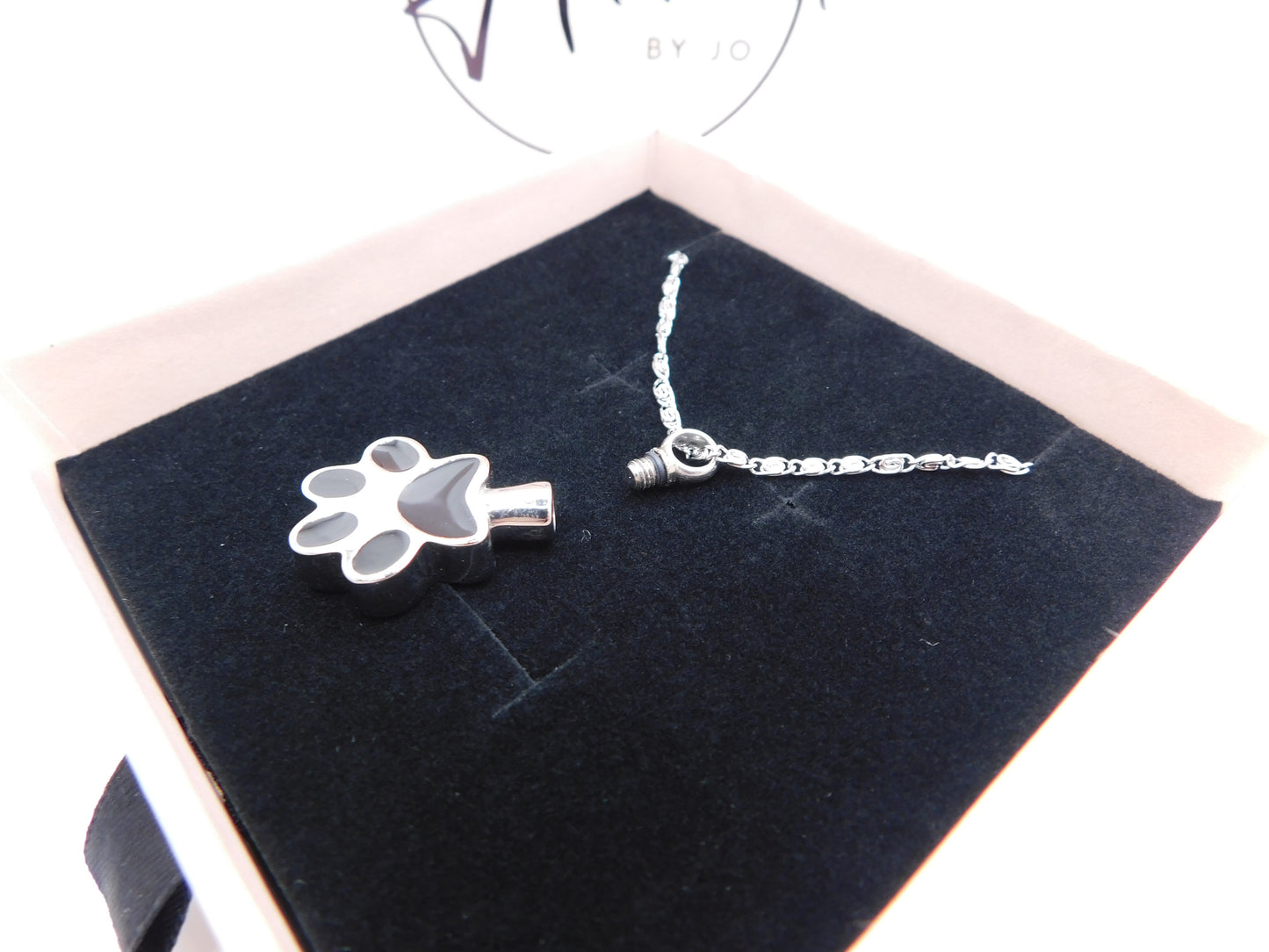 Pet paw urn pendant