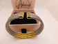 Two tone triple cable bangle