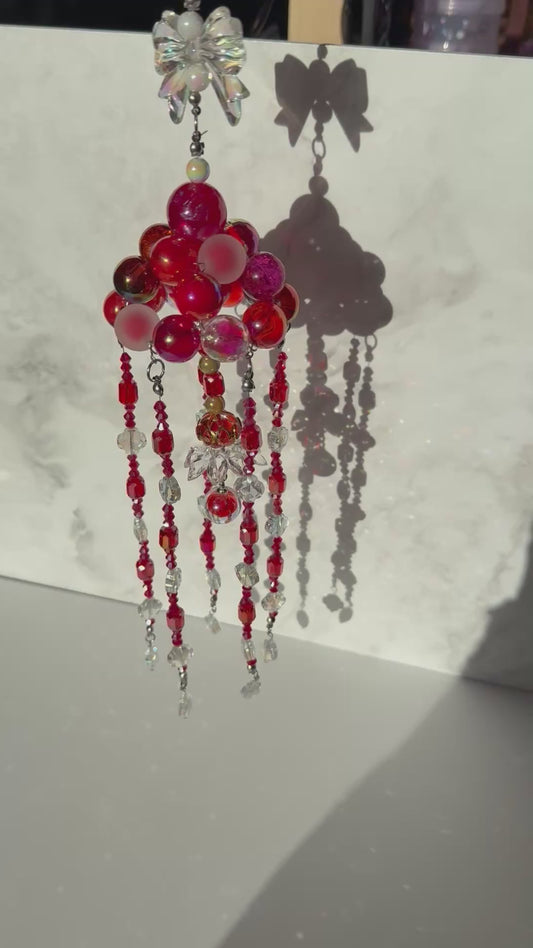 Red raindrops